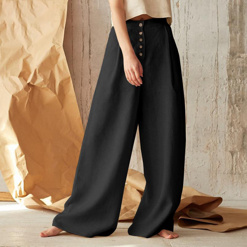 Artemis High-Waist Linen Trouser