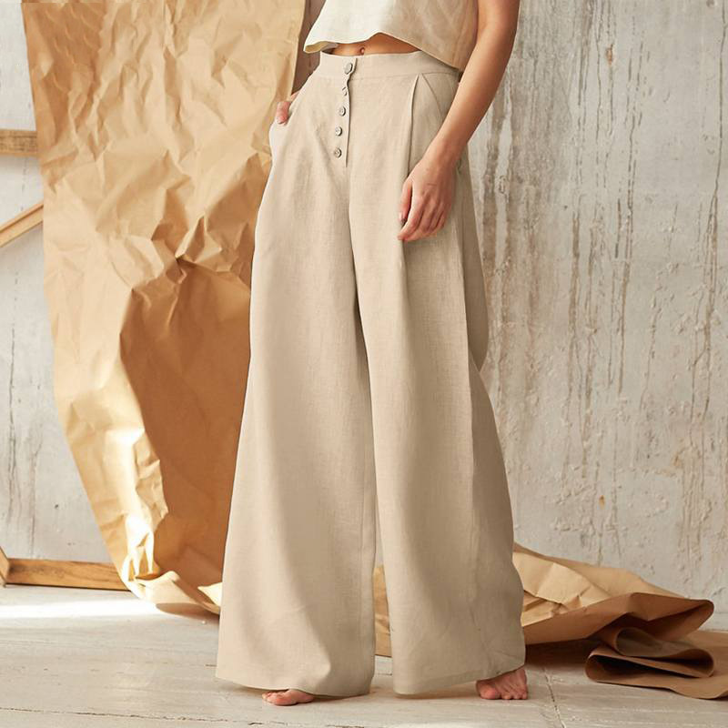 Artemis High-Waist Linen Trouser