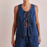 Madison Denim Vest and Short Co-ord Set