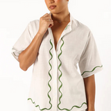 Piper Graphic Linen Two-Piece Set