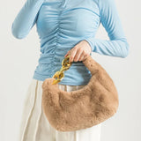 Inez Faux Fur Chain Handbag