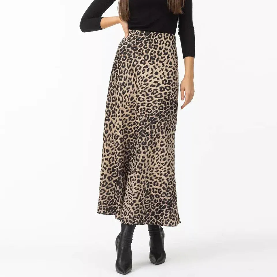 Veronica Leopard Print Maxi Skirt