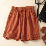 Opulence Lace-Trim Linen Short