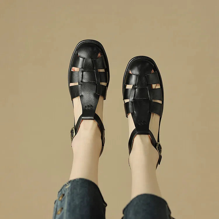 Aurelia Leather Fisherman Sandal