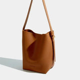 Elena Pebbled Leather Bucket Bag