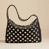 Nouveau Studded Leather Shoulder Bag