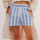 Capri Striped Cotton Short