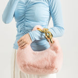 Inez Faux Fur Chain Handbag
