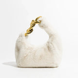 Inez Faux Fur Chain Handbag