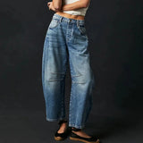 Tatiana Barrel Leg Denim Pants