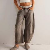 Tatiana Barrel Leg Denim Pants