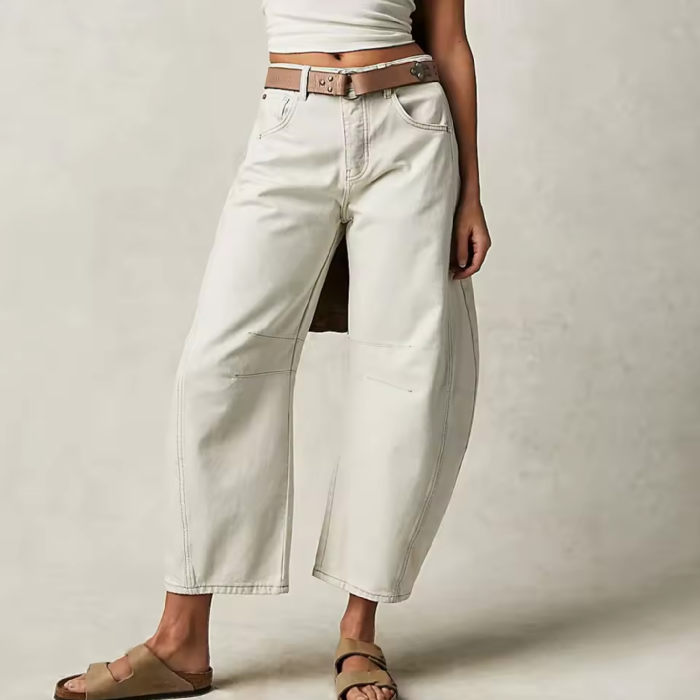 Tatiana Barrel Leg Denim Pants