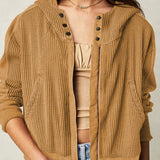 Viviana Waffle-Knit Hoodie