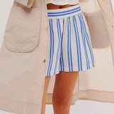 Capri Striped Cotton Short