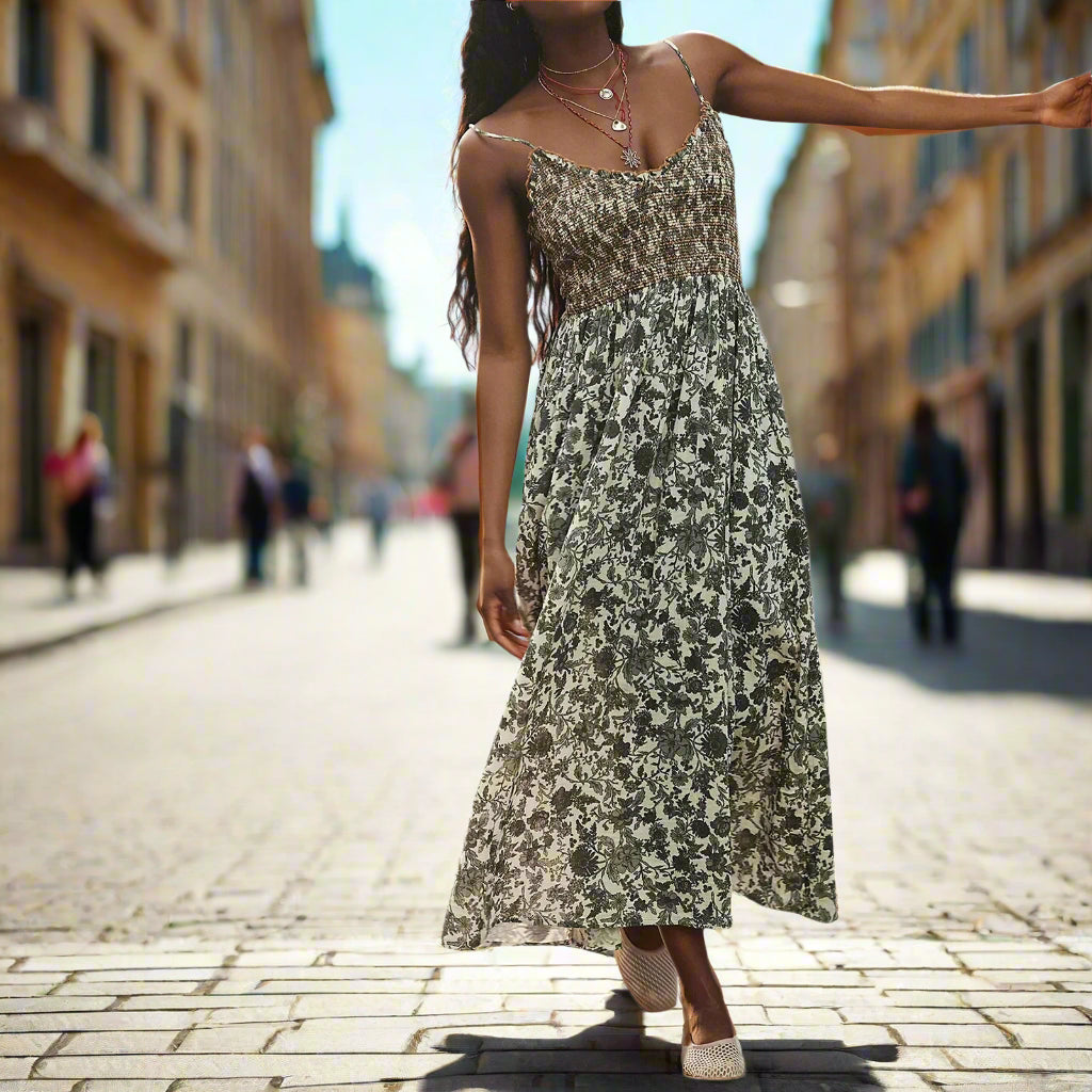 Arden Floral Smocked Maxi Dress