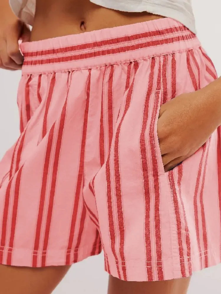 Capri Striped Cotton Short