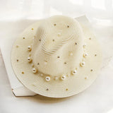 Alexandria Beaded Straw Fedora