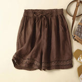 Opulence Lace-Trim Linen Short