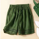 Opulence Lace-Trim Linen Short