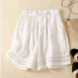 Opulence Lace-Trim Linen Short