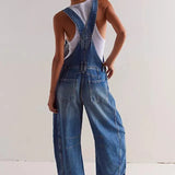 Eudora Wide Leg Denim Overall