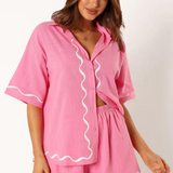 Piper Graphic Linen Two-Piece Set