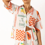 Piper Graphic Linen Two-Piece Set