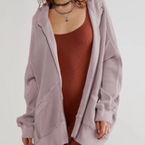 Viviana Waffle-Knit Hoodie