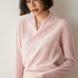Calliope Surplice Cashmere Sweater