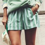 Capri Striped Cotton Short