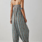 Aria Floral Striped Jumpsuit