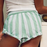 Capri Striped Cotton Short