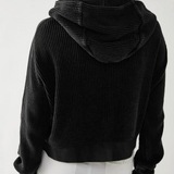 Viviana Waffle-Knit Hoodie