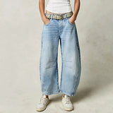 Tatiana Barrel Leg Denim Pants