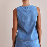 Madison Denim Vest and Short Co-ord Set