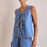 Madison Denim Vest and Short Co-ord Set