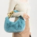 Inez Faux Fur Chain Handbag
