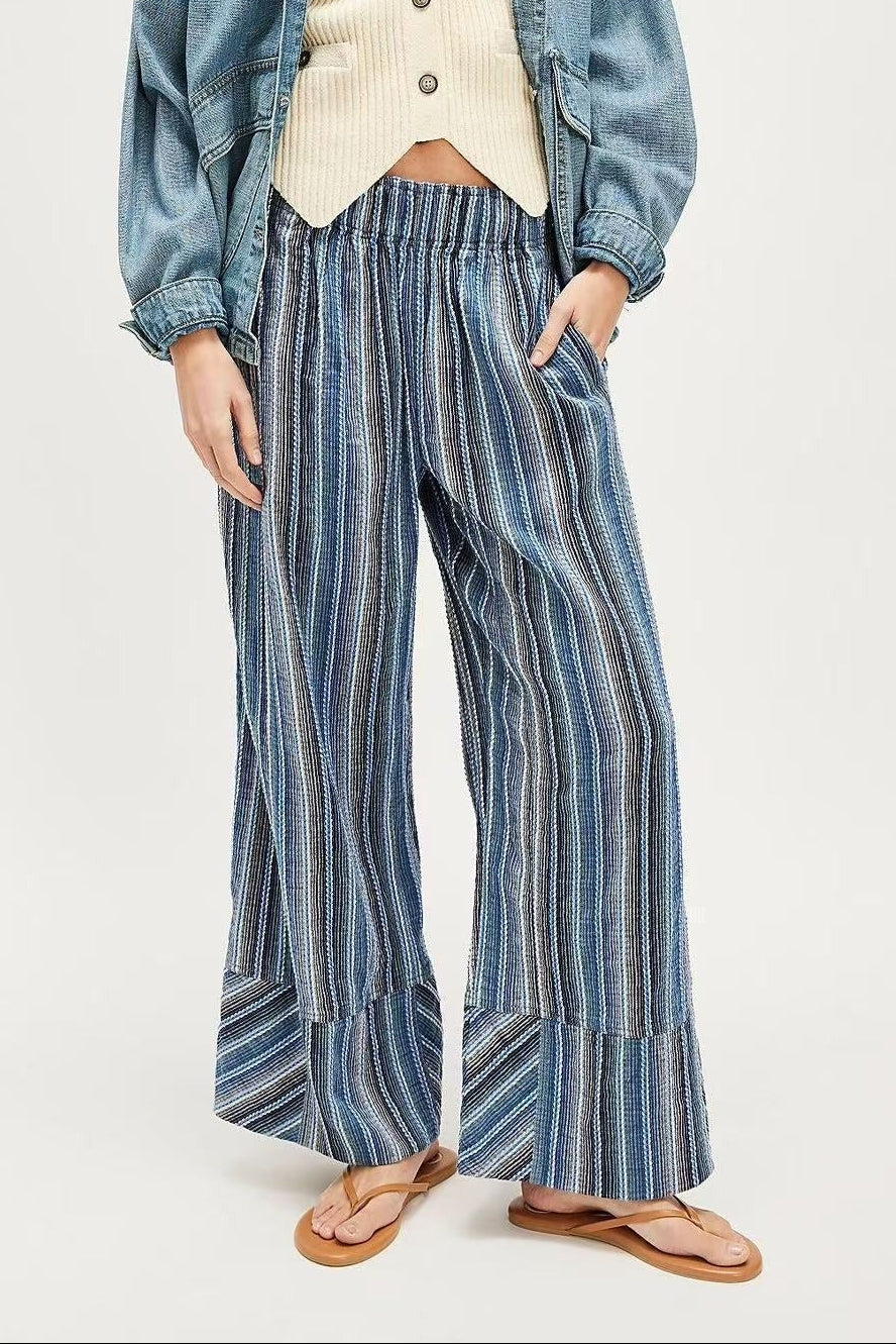 Lysandra Striped Wide Leg Trousers