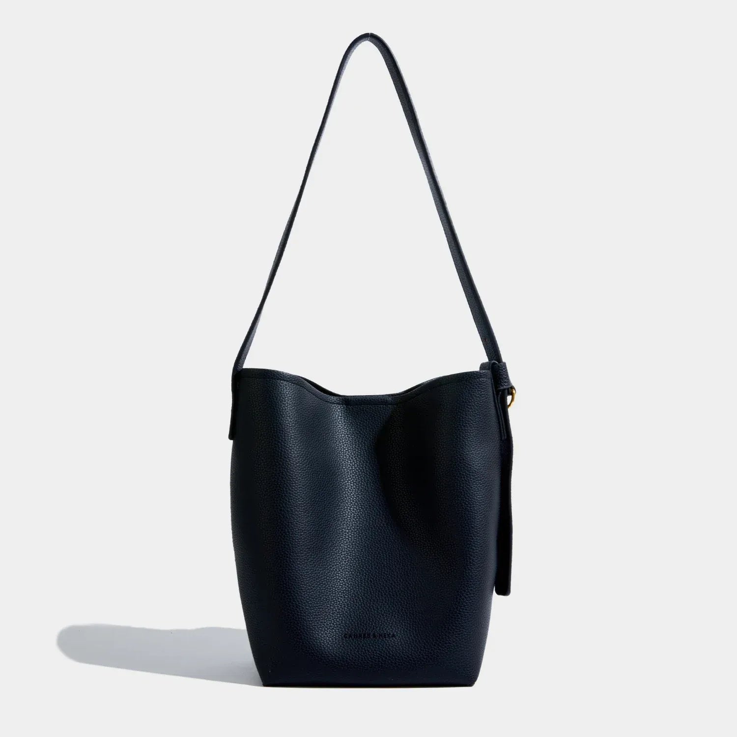 Elena Pebbled Leather Bucket Bag