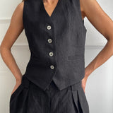 Sloane Linen Vest and Trouser Set