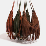 Octavia Fringe Suede Shoulder Bag
