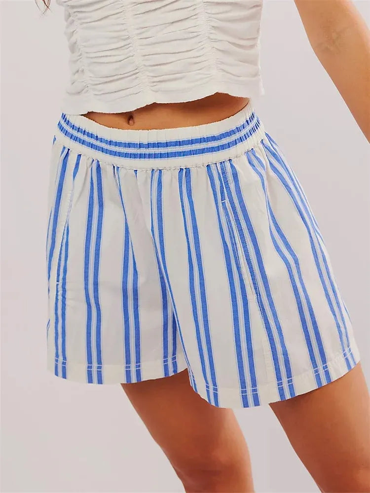 Capri Striped Cotton Short