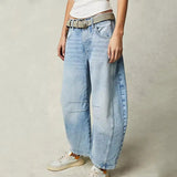 Tatiana Barrel Leg Denim Pants