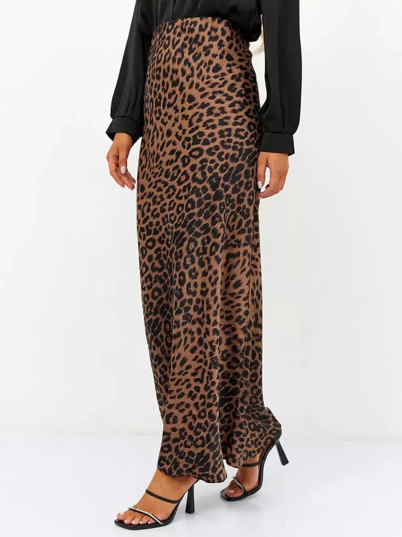 Veronica Leopard Print Maxi Skirt