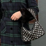 Nouveau Studded Leather Shoulder Bag
