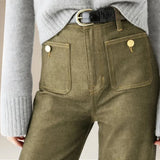 Margaux Wide Leg Patch Pocket Jeans