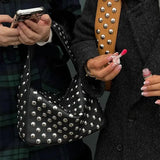 Nouveau Studded Leather Shoulder Bag