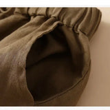 Opulence Lace-Trim Linen Short