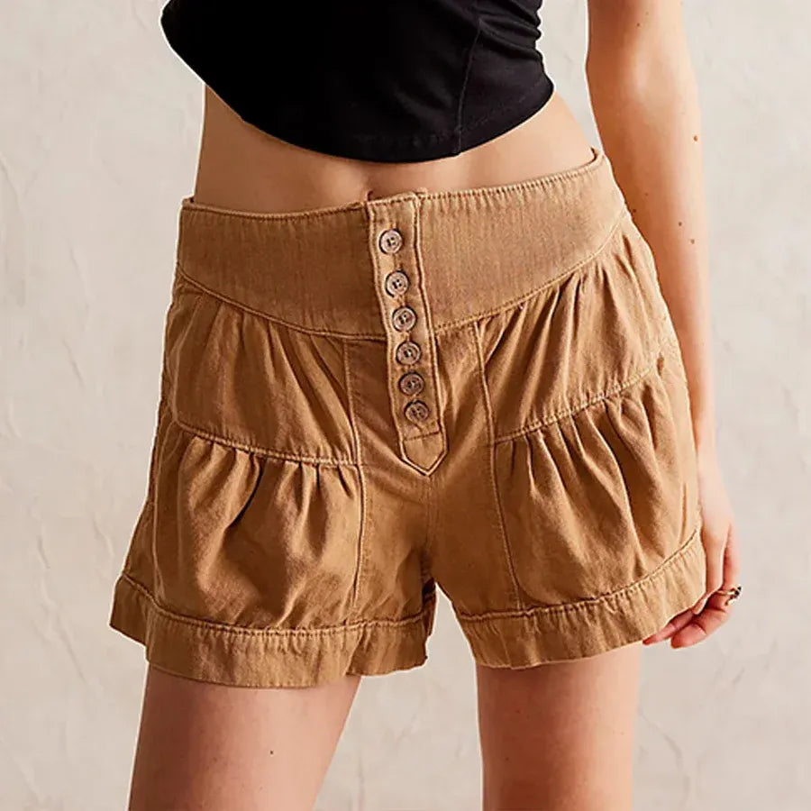 Seraphina Button Front Denim Short