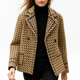 Seraphita Houndstooth Knit Blazer
